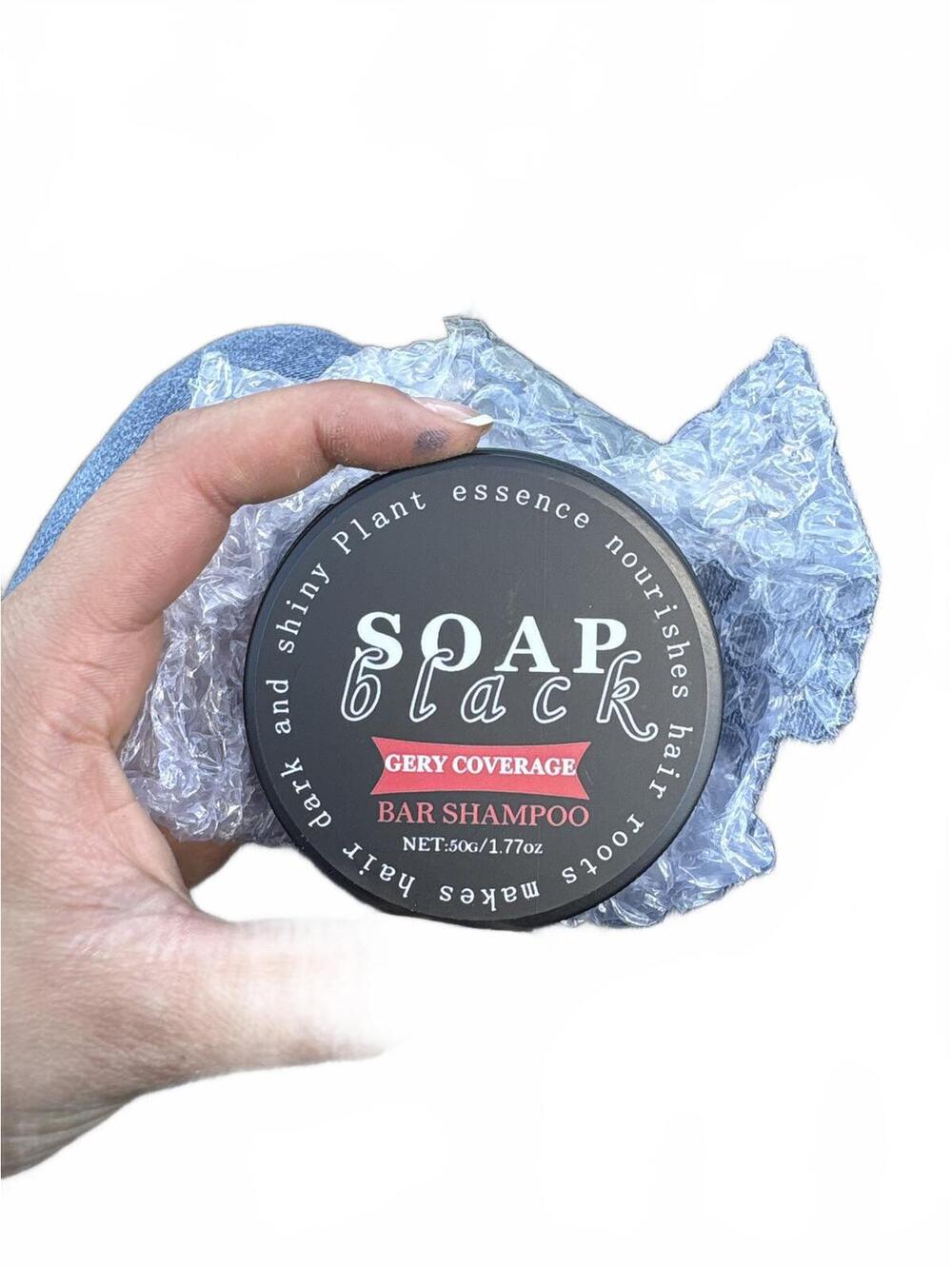 Black Pack Grey Coverage Bar Shampoo Plant Essence 50g 1.77oz New